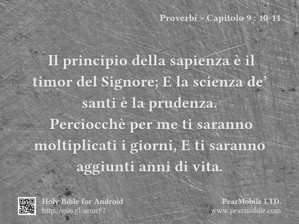 Proverbi, Capitolo 9:10-11